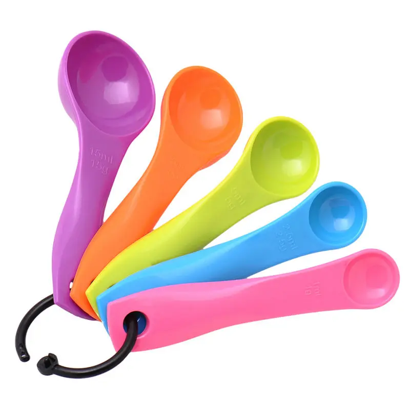 Горячая новинка 5 шт красочный набор мерных ложек кухонная утварь крем для