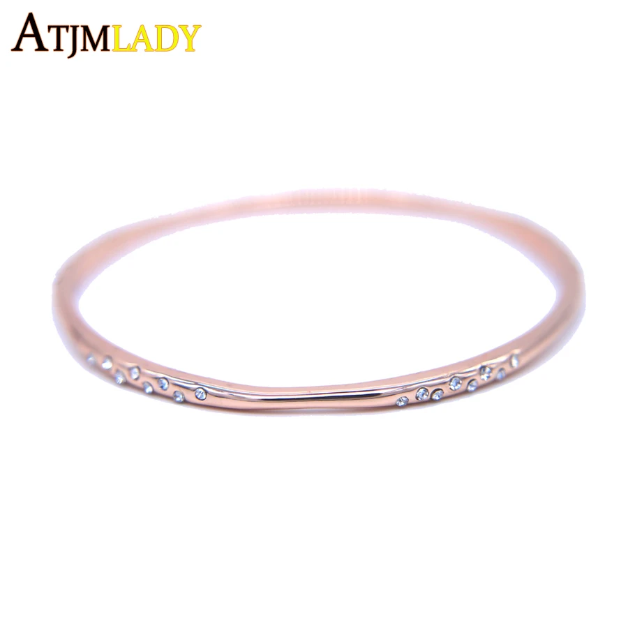 Женский браслет сверкающий с кристаллами розовое золото|women bracelet|women fashion braceletbangle