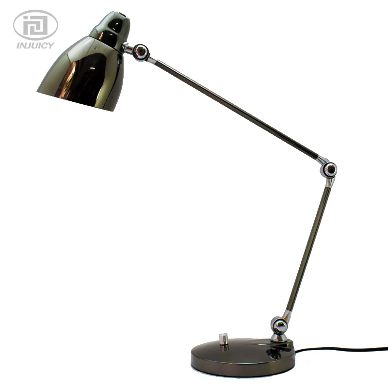 American Style Long Arm Folding LED Table Lights Hotel Computer Bedside Reading Eye Protection Rotary Switch Metal Desk Lamp | Лампы и
