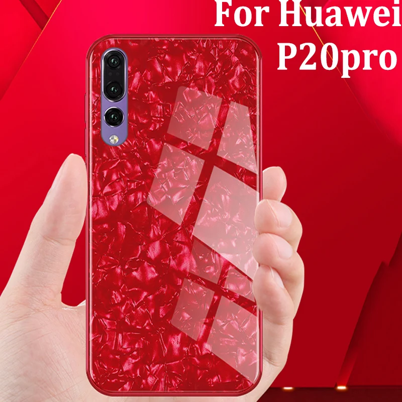 2 шт. для huawei p20 pro Чехол телефон Обложка задняя крышка закалённое защитное стекло