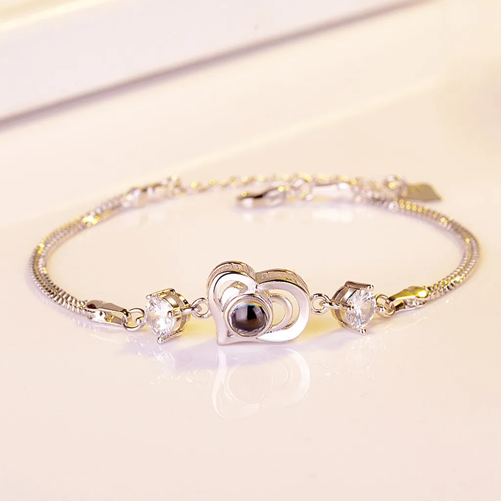 OTOKY 2019 New Well-known Design 100 Languages I Love You Valentine's Day Present Memory Projection Bracelet | Украшения и