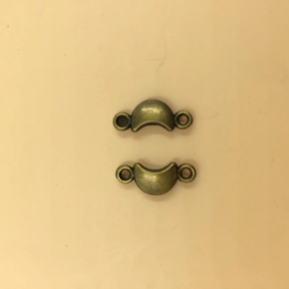 

Moon Connector Charms With Two Loops 15X6mm 100pcs per lot (T407) 2015 New Free Shipping