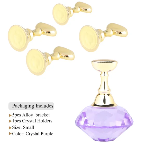 S Crystal Purple Полная красота, 1 набор, магнитный держатель для накладных ногтей, практический дисплей, акриловая подставка, AB Кристалл, полка для демонстрации, инструмент для маникюра CH741 - Цвет: S Crystal Purple