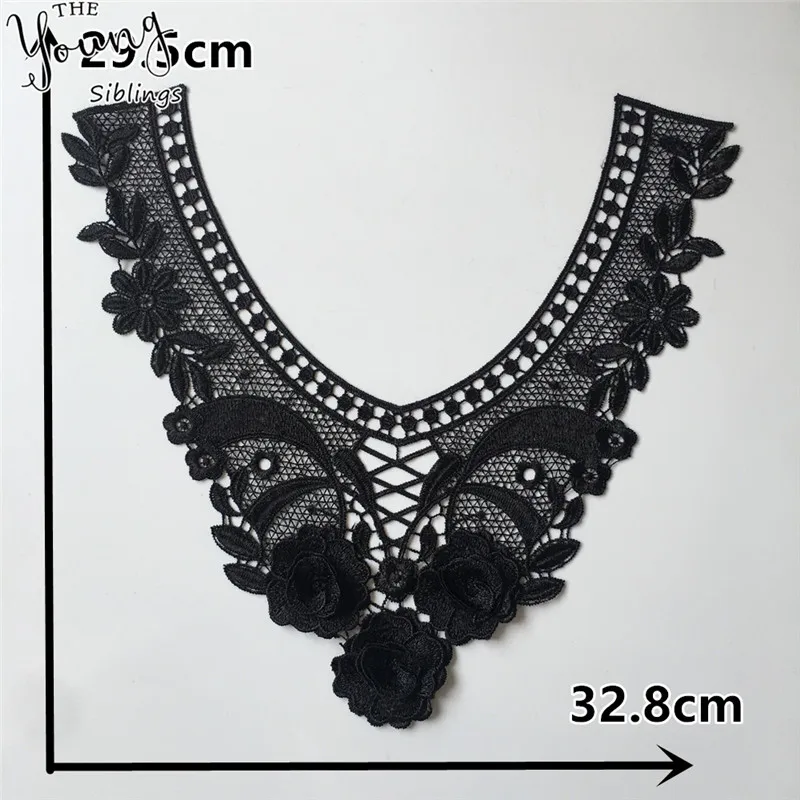 New arrive Flower Pattern Embroidered Neckline Lace Applique Collar Dress Fabric DIY Decorative Clothing Accessories | Дом и сад