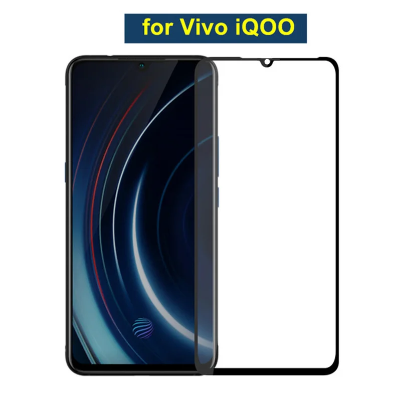 Стекло Vivo iQOO закаленное стекло с полным покрытием протектор экрана клеем для