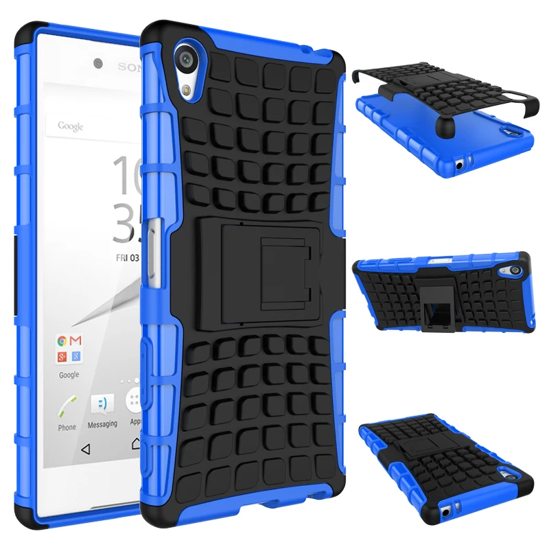 Чехол для Sony Z5 Premium E6833 E6883 Heavy Duty Armor Противоударная гибридная подставка жесткий
