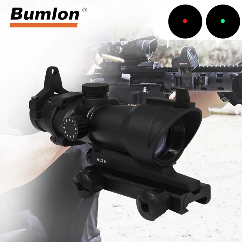 Оптический прицел для винтовки ACOG 1X32 5 уровневый с красной и зеленой точкой