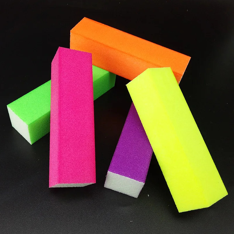 

5piece *Buffing Sanding Buffer Nail Files Fluorescent Color 4 Sides Polished Gel Polish Nail Buffer Professional Manicure