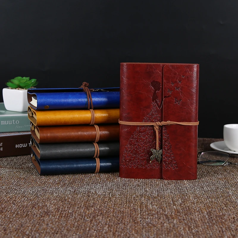 Винтажная Обложка из искусственной кожи в твердом переплете с бабочкой дневник