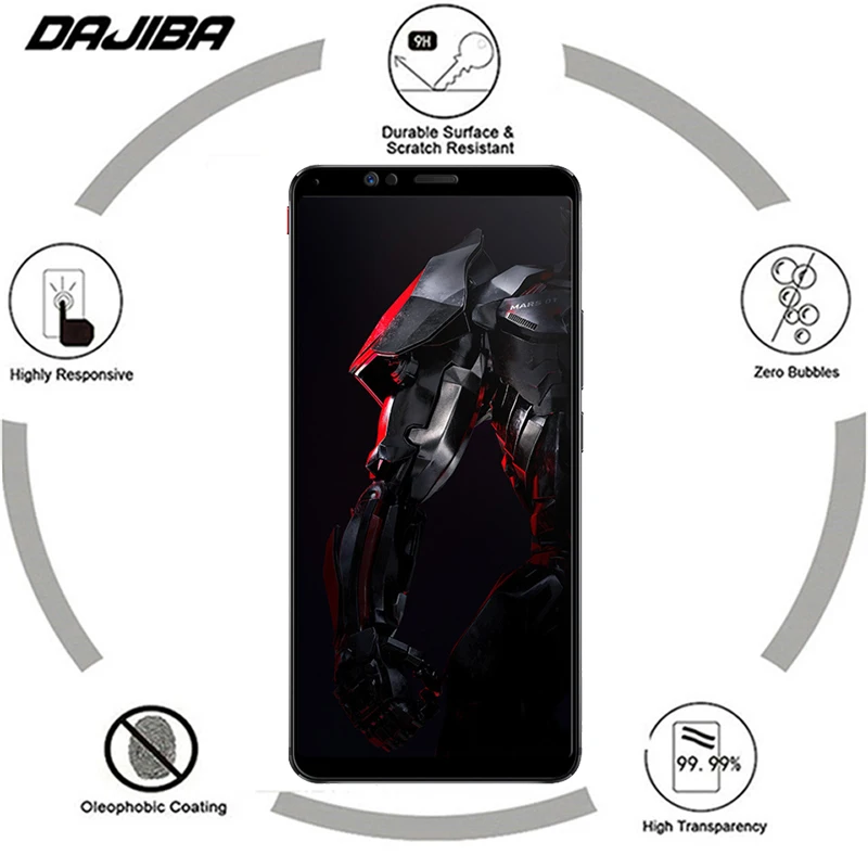3D полное покрытие закаленное стекло для ZTE Nubia Red Magic Mars Взрывозащищенная защитная