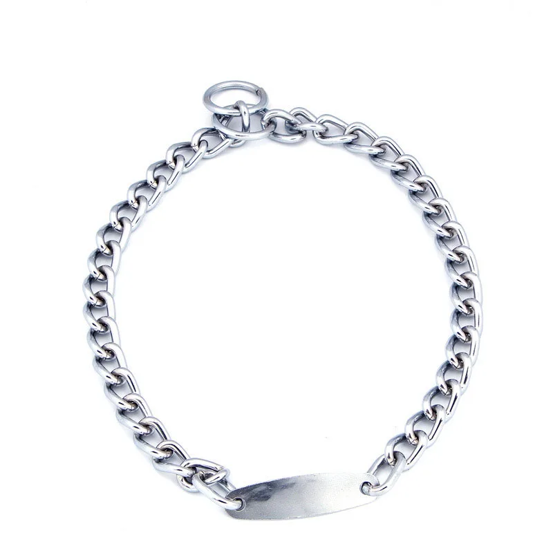 Хромированная цепь из нержавеющей стали ошейник для собак металлическое