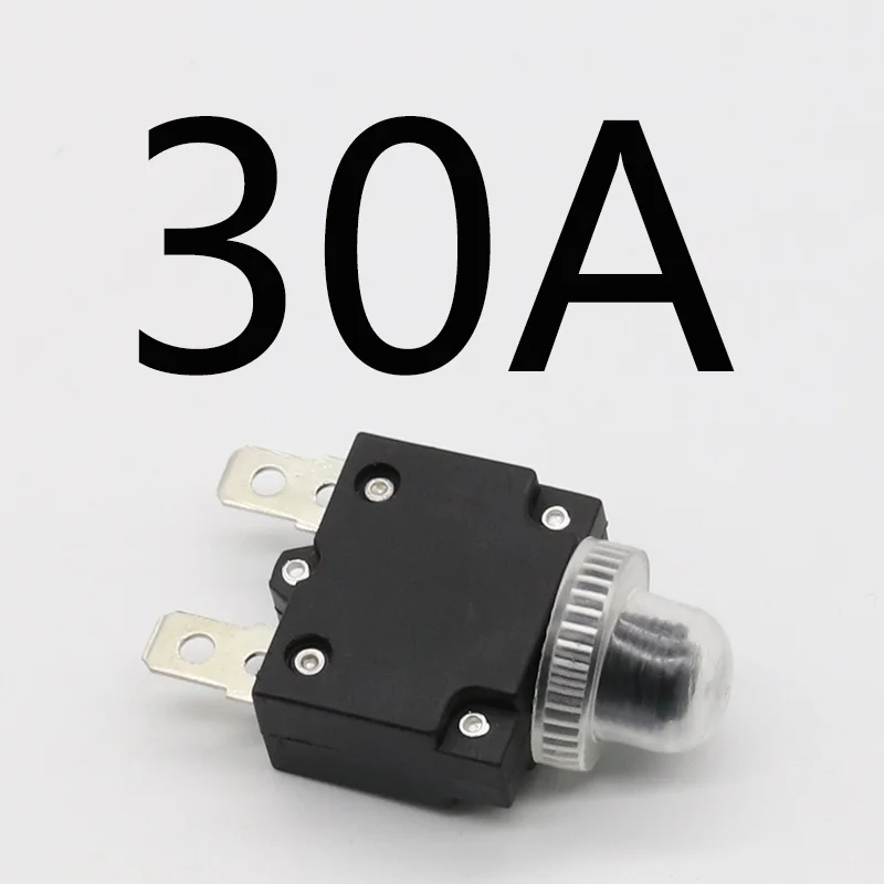 

Термовыключатель защита от перегрузки Кнопка 3A,4A,5A,6A ,7A,7.5A,8A,10A,15A,18A,20A,25A ,30A автоматический выключатель + водонепроницаемая крышка