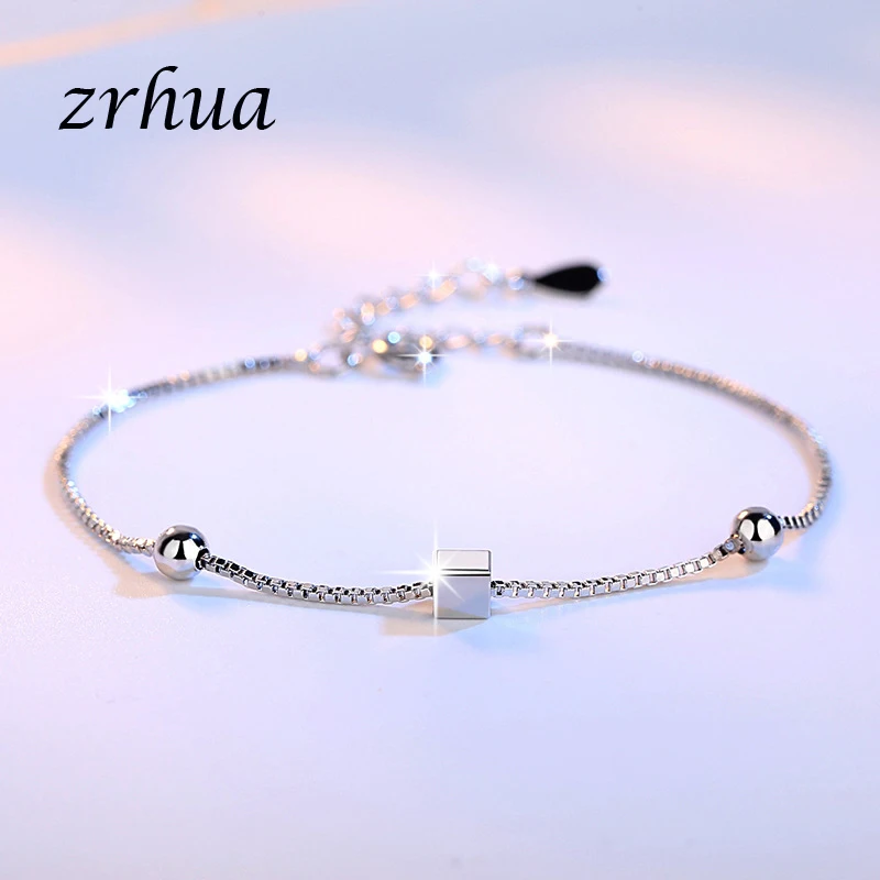 ZRHUA 925 Stelring серебряные браслеты для женщин лаконичный чокер браслет Модный