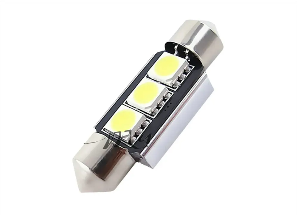 10 шт. 36 мм 39 3 SMD 5050 чисто белая купольная гирлянда CANBUS без ошибок для автомобиля