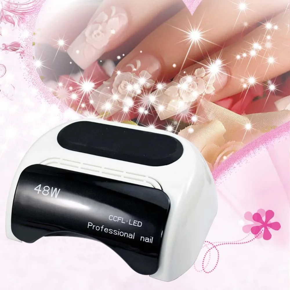 Светодиодная УФ лампа для сушки ногтей CCFL гель лака 48 Вт Белая светодиодная с