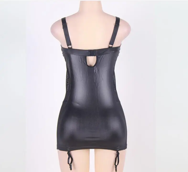 Горячая кожа белье зачистки носить черный латекс костюм кошки эротический