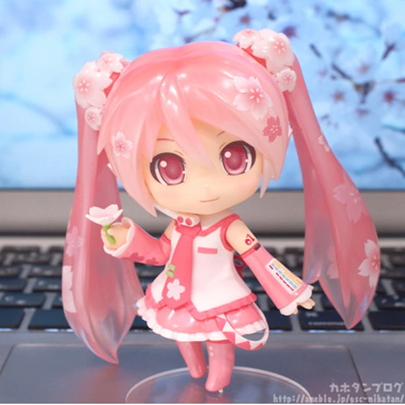 Хацунэ Сакура Мику Nendoroid фигурка с коробкой розовый 10 см игрушки лицо