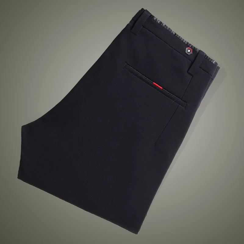 Для мужчин s Платье черного цвета брюки формальные Slim Fit Свадебные Мужские черные