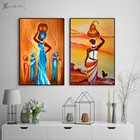 Африканские женщины жизни Винтажный стиль стены искусства холст картина постер для домашнего декора плакаты и принты без рамки декоративные фотографии