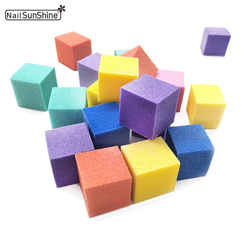 Мини буфы для маникюра 100 шт. комбинированные цветные шлифовальные пилки ногтей