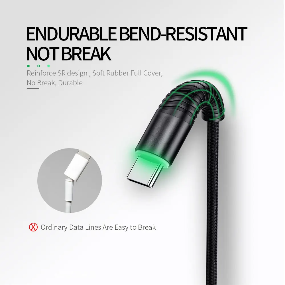 Кабель USB Type-C для Samsung Galaxy S10 S9 3A кабель быстрой зарядки и передачи данных Xiaomi Huawei |