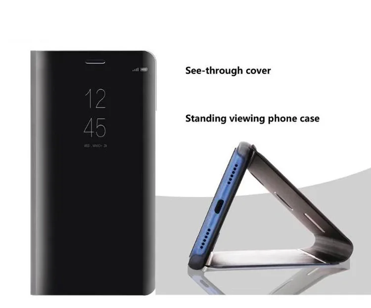 Для huawei P Smart Шикарный чехол с глянцевой поверхностью вид откидная крышка для huawei PSmart Стенд кожаный чехол P Smart крышка FIG-LX1 Capa