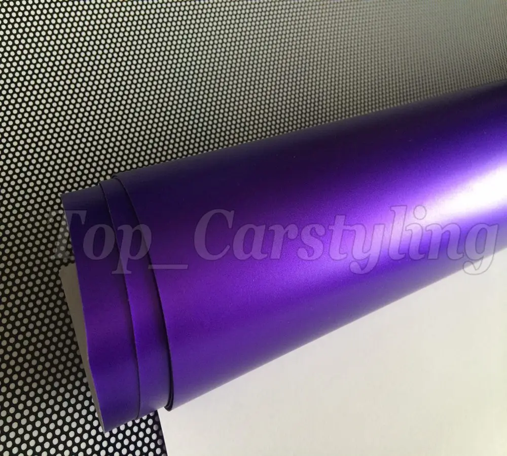 Фиолетовая матовая хромированная виниловая наклейка для автомобиля пленка без