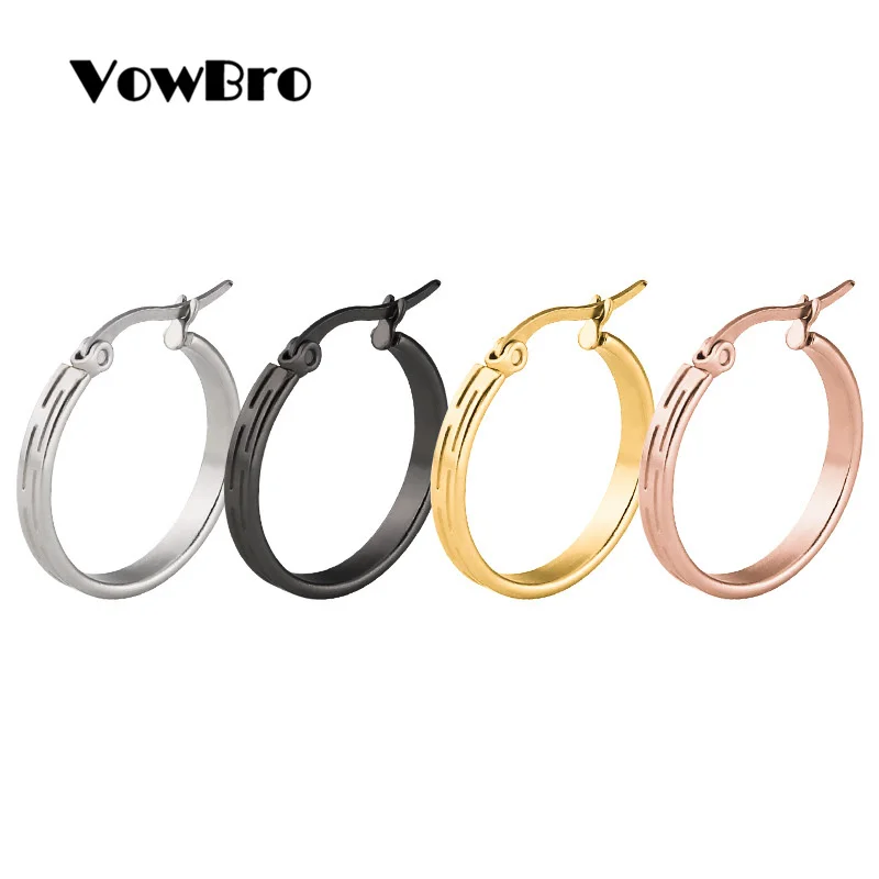 VowBro 2019 новые ювелирные изделия из нержавеющей стали серьги золотого цвета