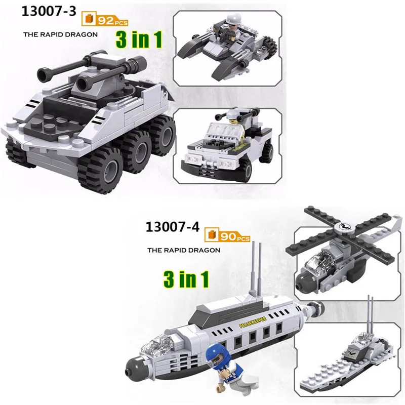 732 шт. Legoings 8 в 1 может построить 25 моделей военный корабль DIY модель строительные