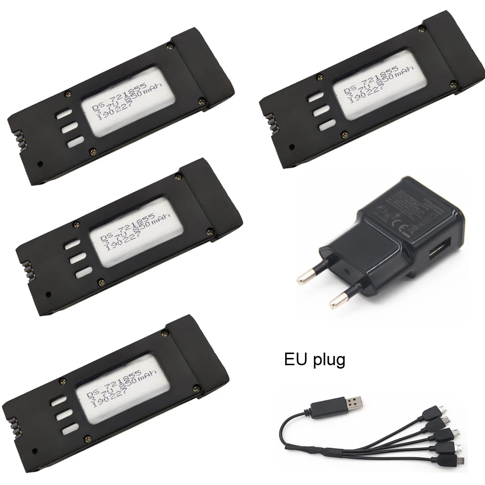 3.7V 850mAH Lipo Battery 721855 with USB Charger for E58 JY019 S168 GD88 L800 For RC Quadcopter Spare Parts wholesale | Игрушки и хобби