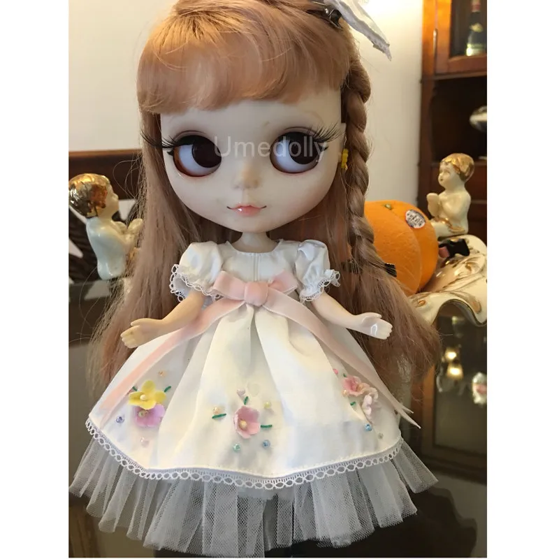 Одежда для кукол ICY Blyth 1 комплект красивое белое Цветочное платье Licca Azone 30 см