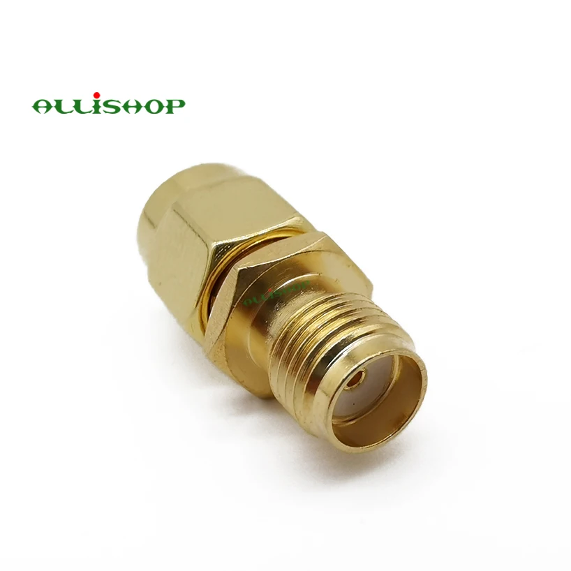 Фото 2Pcs RF SMA Adapter RP Male to Female Wire Terminal Copper Connector Jack Goldplated Straight for Wireless Antenna Обустройство 2Pcs RF SMA Adapter RP Male to Female Wire Terminal Copper Connector Jack Goldplated Straight for Wireless Antenna Обустройство