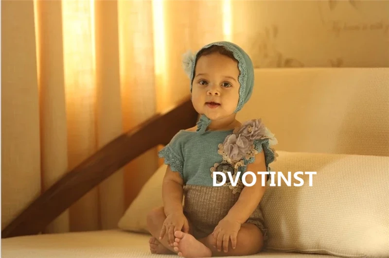 Dvotinst Baby Boys Girls Photography Props Lace Outfits Dress Crochet Clothes Costume Set Fotografia Accessories Shoots | Детская одежда