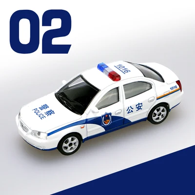 02 Моделирование 1: 64 Jetta Elan Wuling Hongguang Gold Cup, городское управление, Полицейская машина 01-24 модель автомобиля из сплава - Цвет: 02