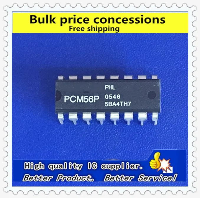

Freeshipping 10pcs/50pcs/100pcs PCM56P PCM56U PCM56 DIP-16 Serial input 16-bit monolithic digital analog converter