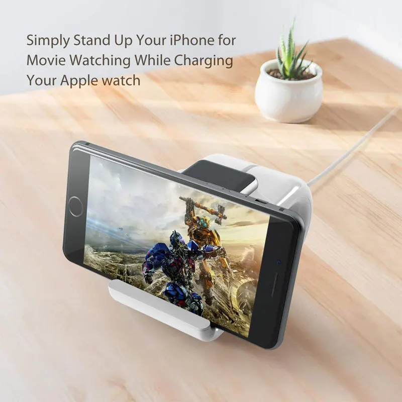 2 в 1 зарядная док станция для Iphone X 8 7 6 Силиконовая Подставка зарядки Apple watch