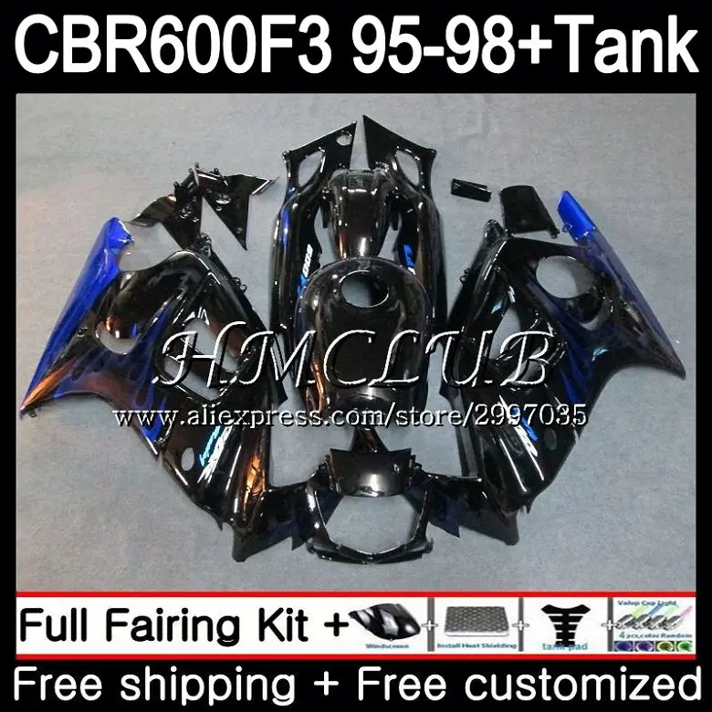 Синий огонь + бак для HONDA CBR600FS CBR 600F3 1995 1996 1997 1998 75HC.20 600 F3 FS CBR600F3 CBR600 95 96 97 98