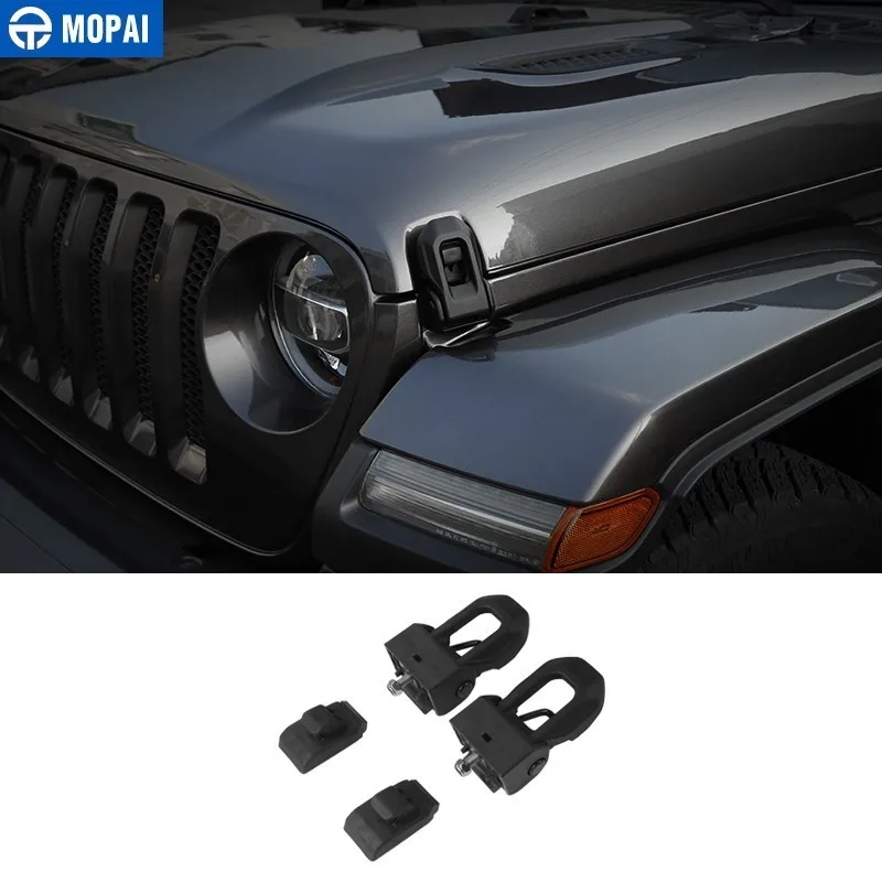 B MOPAI замки капот для Jeep Wrangler+ автомобильный двигатель капот защелка с ключом замок комплект для Jeep Wrangler JL автомобильные аксессуары - Цвет: B