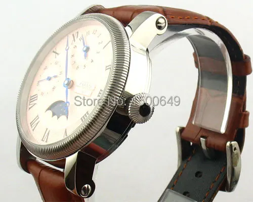 Женские Механические часы Parnis розовый чехол из нержавеющей стали с циферблатом