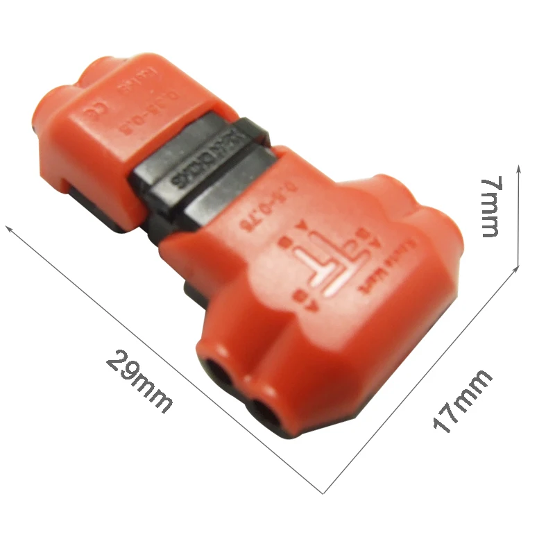 5 шт./лот 2 Pin Way 300v 10a Универсальный Компактный проводный соединитель Т образной