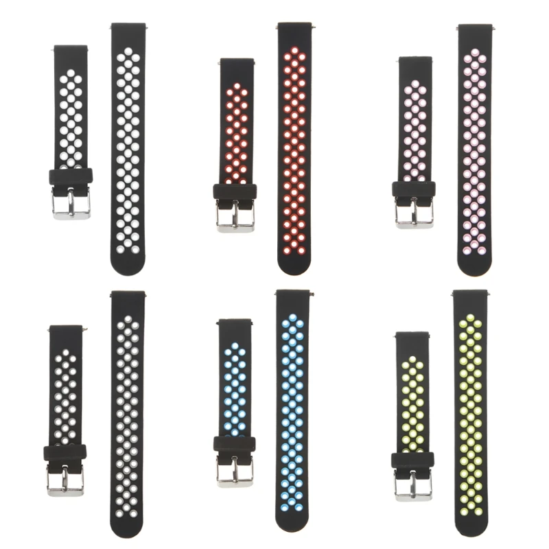 

Silicone Wrist Band Clasp Strap Replacement For 16mm Width Smart Watch Bracelet