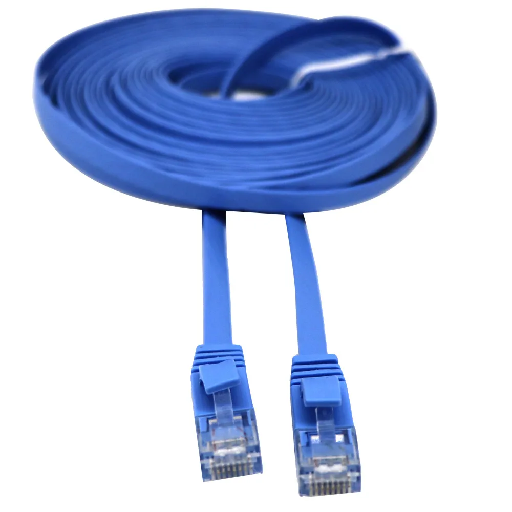 HIPERDEAL 2 м RJ45 CAT6 Ethernet сетевой кабель LAN плоский UTP патч-роутер интересный Лот Новое