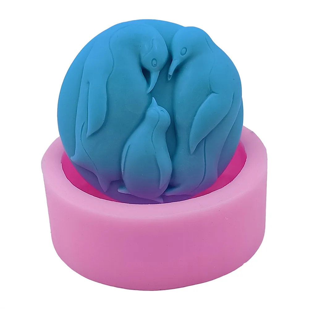 Силиконовая форма в виде пингвина для изготовления мыла|cake decorating tools|silicone soap