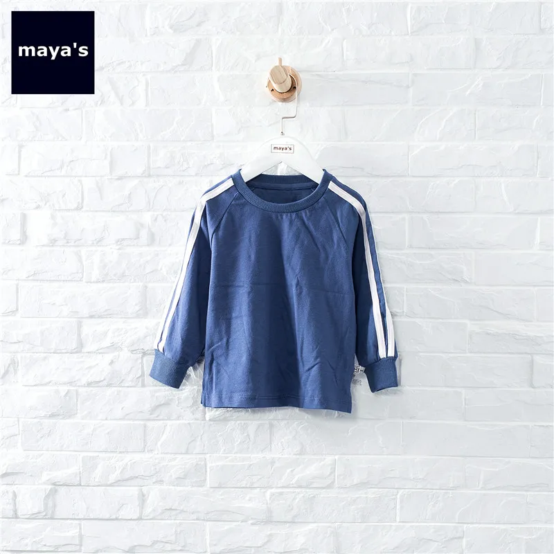 Mayas/Новые модные мягкие хлопковые базовые рубашки для мальчиков осенние Топы в