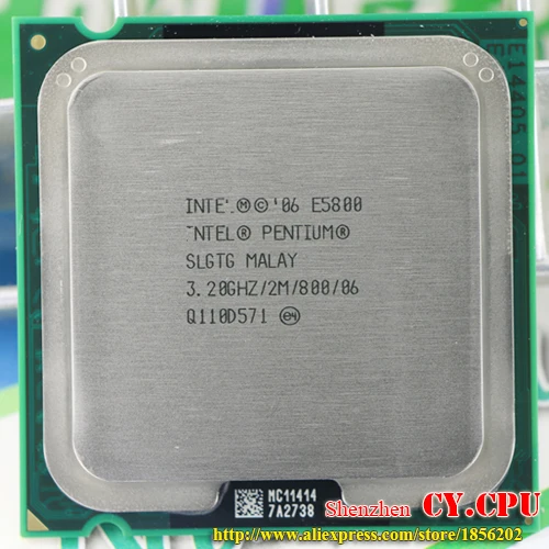 Двухъядерный процессор Intel Pentium E5800 (3 2 ГГц/2 Мб/800 ГГц) разъем 775 Бесплатная
