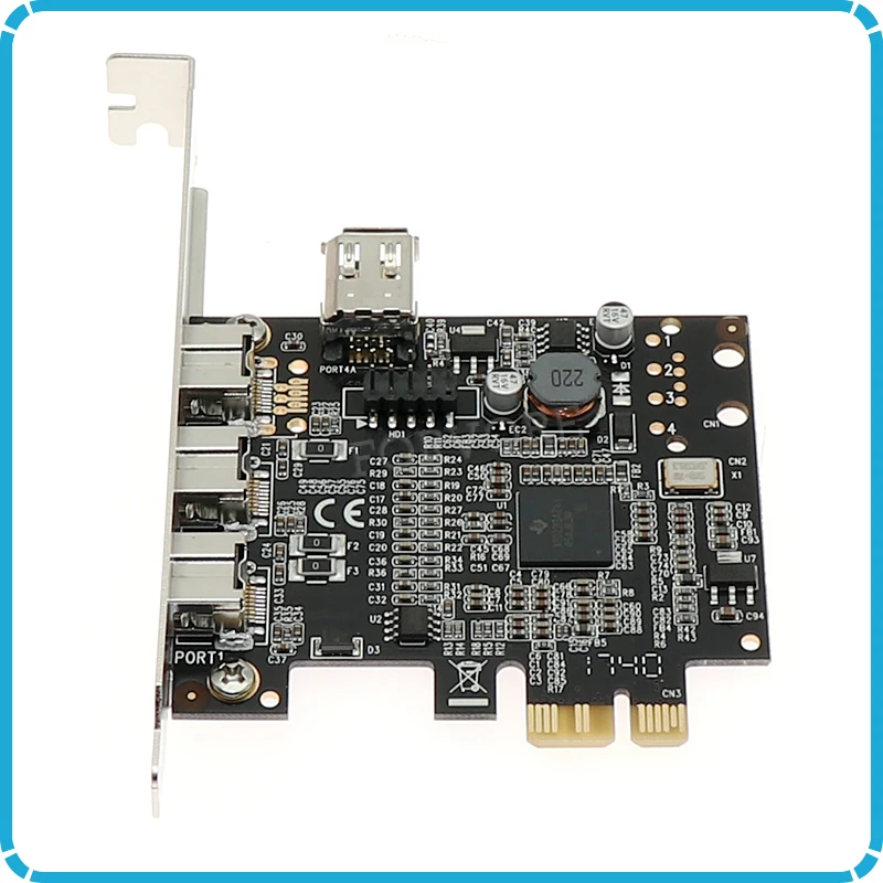 3 порта 1394B + 6 Pin 1394A PCI e карта Внешний Firewire 800 400 IEEE 1394b express чипсет TI2213|Платы