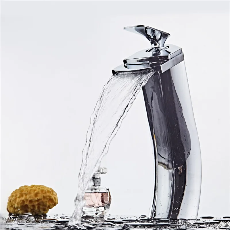 High Quality Tall Bath Sink faucet Basin Mixer Tap Bathroom Faucet Hot and Cold Chrome Finish Brass Toilet Water Crane | Обустройство