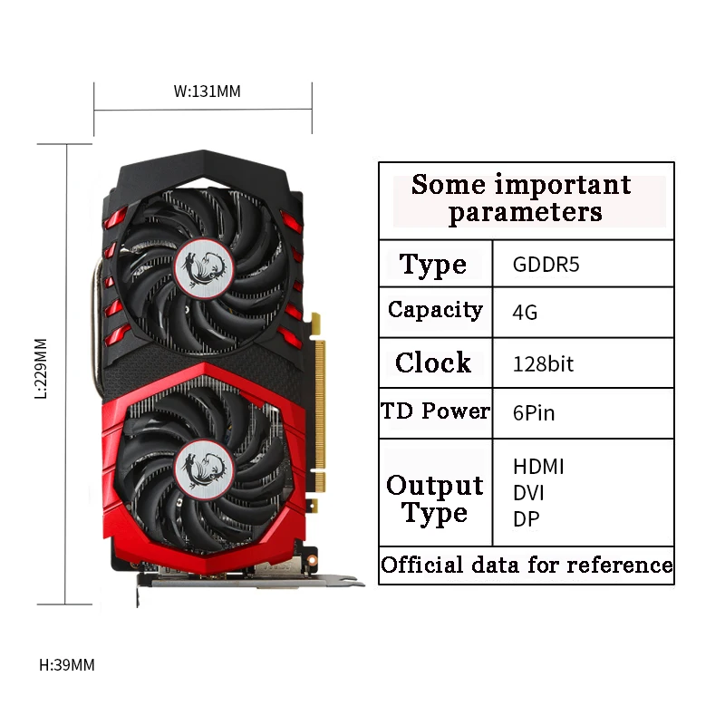 Msi добычи полезных ископаемых GTX1050Ti GAMING X 4G 1150 МГц/7000 МГц 128Bit GDDR5 PCI E 3 0 DP + HDMI DVI
