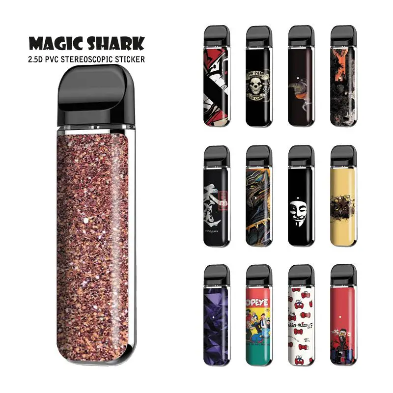 Чехол наклейка из ПВХ для Smok Novo 492 504 Magic Shark Diamond Owl Bow Popeye Skull Black Panther V Vendetta|Наклейки