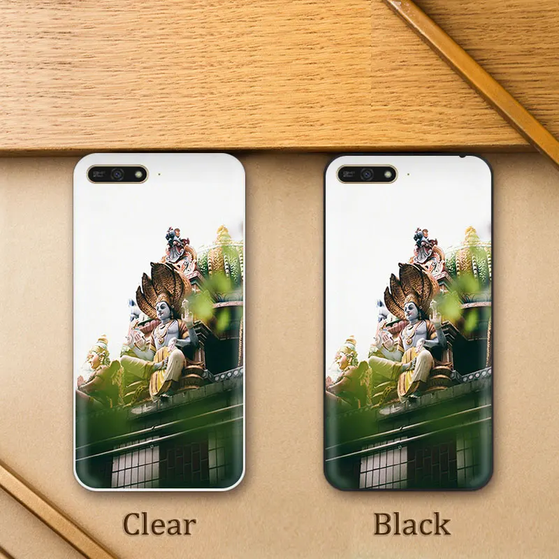 Coque для huawei Y6 2018 прозрачный гель мягкий силиконовый Buliding случае 5 7 дюймов телефон